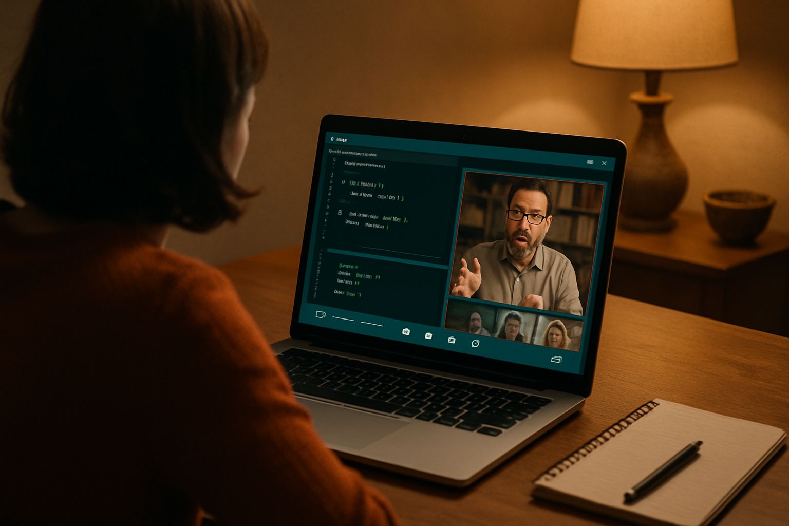 Canlı online ders ekranı