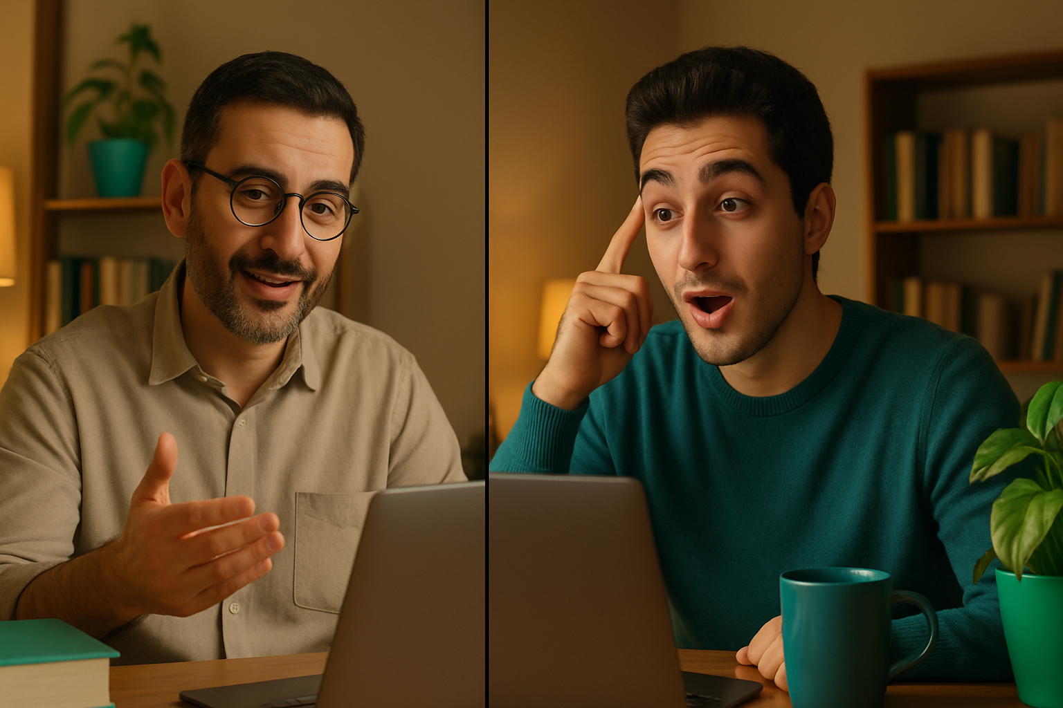 Mentor öğrenciye yardım ediyor